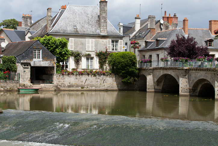 Old bridge in Azay Le Rideau.Loire Valley